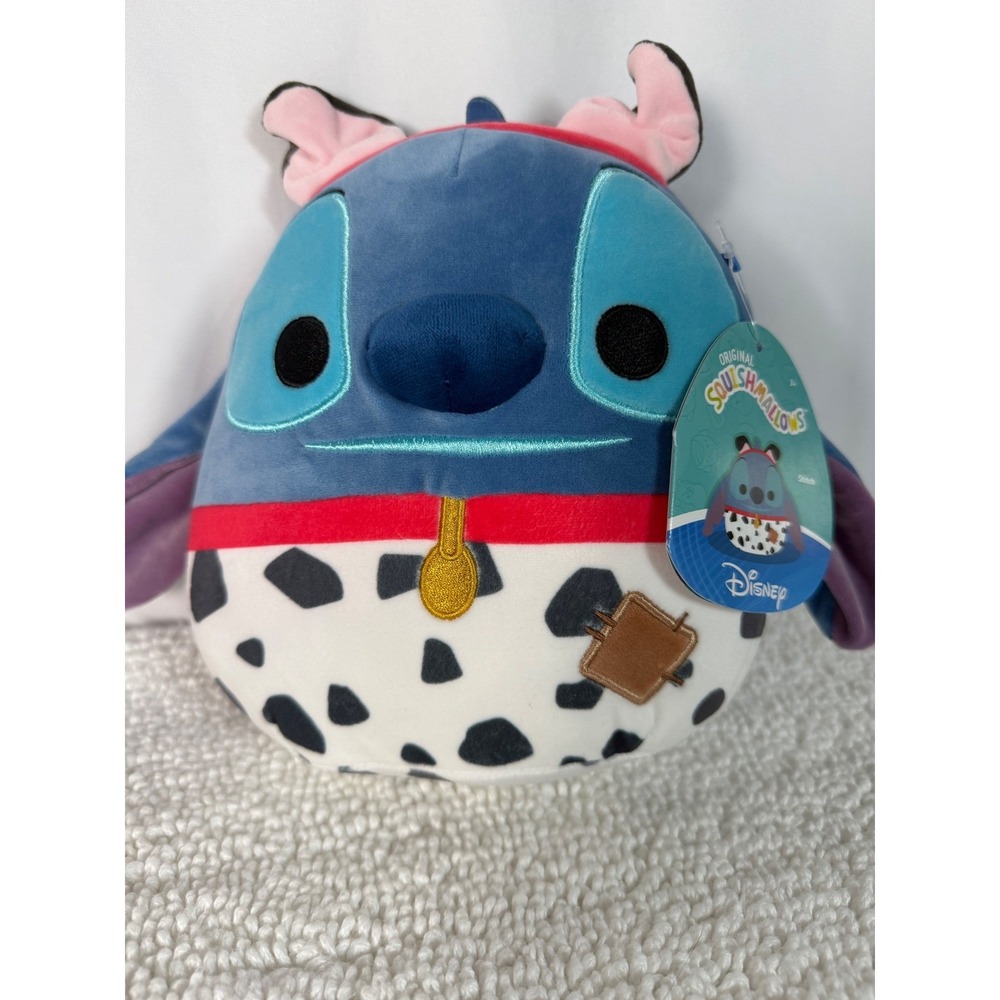 Disney Squishmallows Stitch Dalmatian Dog Pongo Plush Stuffed‎ Animal Toy NWT 8"